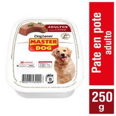 MASTER DOG - Alimento Húmedo Paté para Perro Sabor Carne 250 g