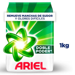 ARIEL - Detergente en Polvo Doble Poder 1kg