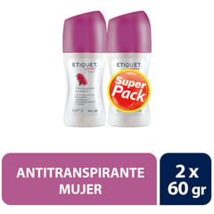 ETIQUET - Pack Desodorante Roll On Mujer Floral 2 x 60 g