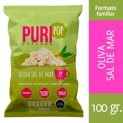 PURIPOP - Popcorn Sabor Oliva Sal de Mar 100 g