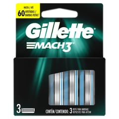 GILLETTE - REPUESTO MACH3 REGULAR CART x3