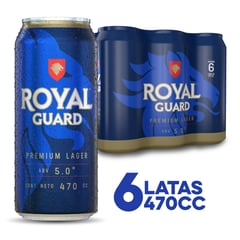 ROYAL GUARD - Cerveza 5° Lata 6 x 470 cc