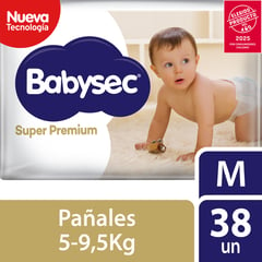 BABYSEC - Pañales Desechables Super Premium Talla M 38 Un