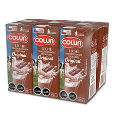 COLUN - Pack Leche Semi Descremada Sabor Chocolate 6 x 200 ml