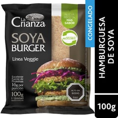 LA CRIANZA - Hamburguesa Vegetal de Soya Veggie 100 g