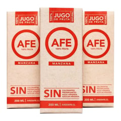 AFE - Tripack Jugo de Manzana 200 ml