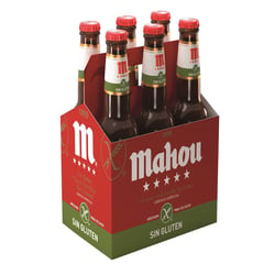 MAHOU - CERVEZA SIN GLUTEN 6 X 330 CC