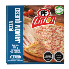 PF LISTO - Pizza Jamón y Queso Congelada 250 g