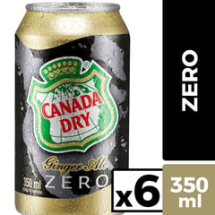 CANADA DRY - Bebidas Ginger Ale Zero Lata