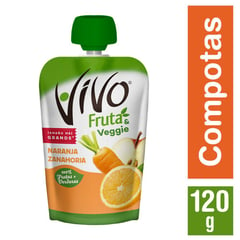 VIVO - Compota Veggies Naranja Zanahoria