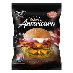 RECETA DEL ABUELO - Hamburguesa de Vacuno Sabor Americano 100 g