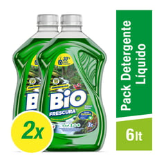 BIOFRESCURA - Pack Detergente Líquido Bosque 2 x 3 L