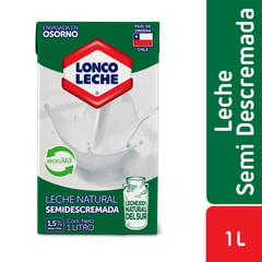 LONCOLECHE - Leche Semidescremada Natural