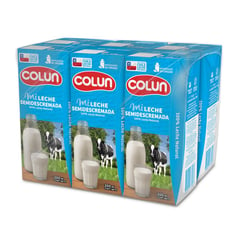 COLUN - Pack Leche Semidescremada Natural