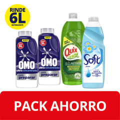 OMO - Pack Detergente para Diluir + Quix + Suavizante