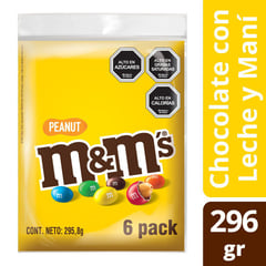 M&MS - Pack x6 peanut