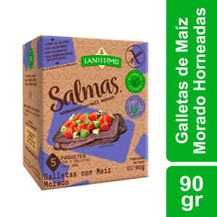 SANISSIMO - Pack Galletas Salmas Maíz Morado