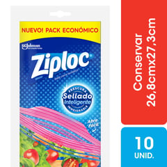 ZIPLOC - Bolsa Grande Conserva y Abre Fácil 10 Un