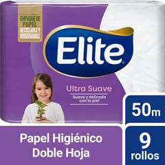 ELITE - Papel Higiénico Doble Hoja 9 x 50 mts