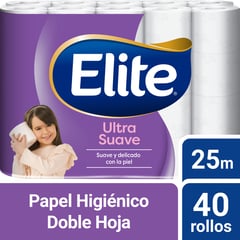 ELITE - Papel Higiénico Doble Hoja 40 x 25 mts