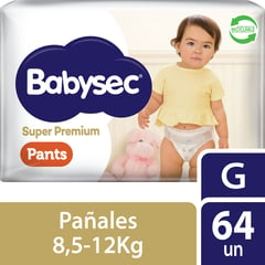 BABYSEC - Pañales Desechables Super Premium Pants Talla G 64 Un