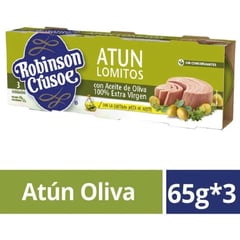 ROBINSON CRUSOE - Pack Atún en Aceite de Oliva 3 x 65 g