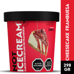 NOT ICECREAM - Helado Vegetal Sabor Cheesecake de Frambuesa 298 g