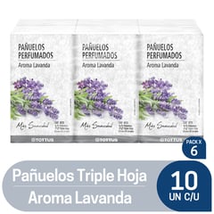 TOTTUS - Pañuelos Desechables Triple Hoja Aroma Lavanda