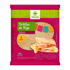 TOTTUS - Tortillas de Trigo M 8 Un 200 g