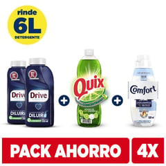 DRIVE - Pack Detergente Líquido + Lavaloza + Suavizante