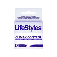 LIFESTYLES - Preservativos de Látex Retardante Climax Control 3 Un