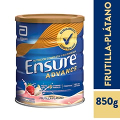 ENSURE ADVANCE - Alimento en Polvo Ensure Sabor Frutilla y Plátano 850 g