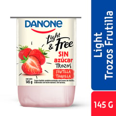 DANONE - Yoghurt con Trozos de Frutilla Light&Free 145 g