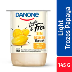 DANONE - Yoghurt con Trozos de Papaya Light&Free 145 g