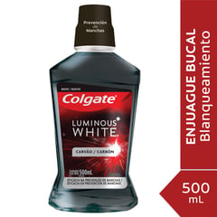 COLGATE - Enjuague Bucal Luminous White con Carbon