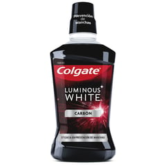 COLGATE - Enjuague Bucal Luminous White con Carbón 500 ml