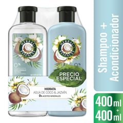 HERBAL ESSENCES - Pack Shampoo y Acondicionador Agua de Coco & Jazmín