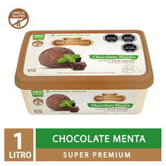 SAN FRANCISCO - Helado de Crema Súper Premium Sabor Chocolate Menta