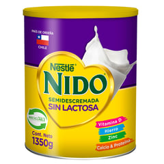 NIDO - Leche en Polvo Semidescremada Sin Lactosa 1350 g