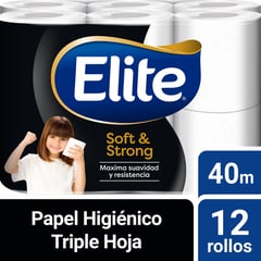 ELITE - Papel Higiénico Triple Hoja Soft & Strong