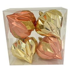 CASA JOVEN - SET ONION X 4 UN 7.5 CM DORADO-DORADO ROSA