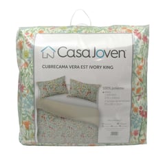 CASA JOVEN - Cubrecama Vera Estampado Ivory King