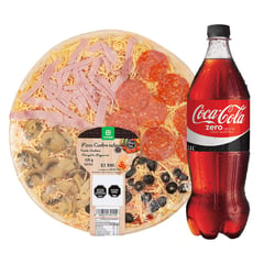 TOTTUS - Combo Pizza Cuatro Estaciones + Coca Cola Zero 1.5 Lt