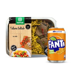 TOTTUS - Combo Tallarín Salteado + Fanta Zero Lata 350 ml