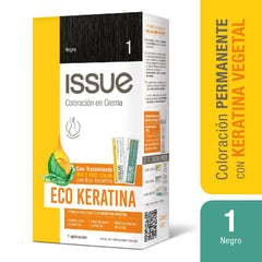 ISSUE - Coloración Tinte Kit Eco Keratina Negro N° 1 1 Un