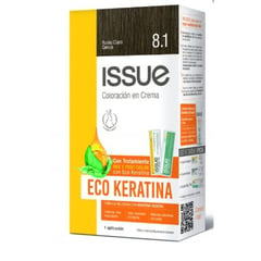 ISSUE - Coloración Tinte Kit Eco Keratina Rubio Claro Cenizo N° 8.1 1 Un