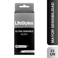 LIFESTYLES - Preservativos Ultra Sensibles Nuda 21 Un