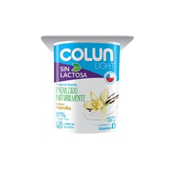 COLUN - Yoghurt Batido Light sin Lactosa Sabor Vainilla 120 g