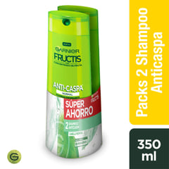 FRUCTIS - Pack Shampoo Anticaspoa 2 x 350 ml