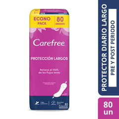 CAREFREE - Protectores Diarios Femeninos Largos 80 Un